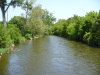 The Huron River at the south end of Riverside Park, Ypsilanti