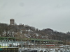 The Cloisters poking up over Fort Tryon Park