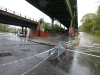 The end of Dyckman, near the pier under the Henry Hudson