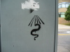 Graffiti on the traffic light box, S. Hamilton and Michigan