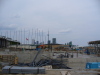 A shot over some construction at the end of Ontario Place --- in the distance you can see the CN tower