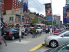 France wins their semi-final of the World Cup, France Fans fill King St a block from the Hostel