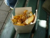 Fake poutine: fries with gravy and what should be cheese curds